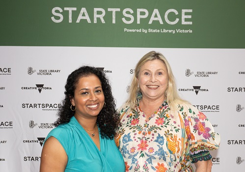Dr Anushi Rajapaksa pictured with Lisa Ring at StartSpace