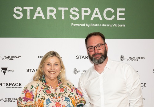 Lisa Ring pictured with Edward Barraclough at StartSpace