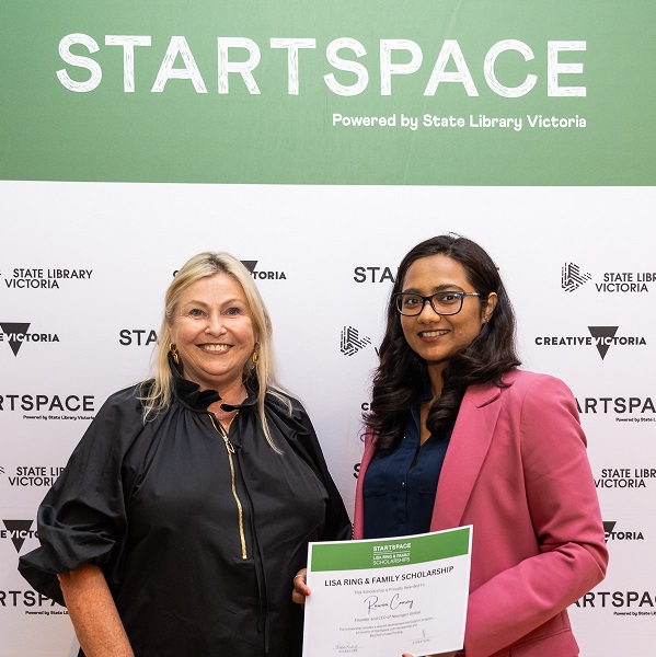 Lisa Ring pictured with Scholarship recipient Ruwini Cooray