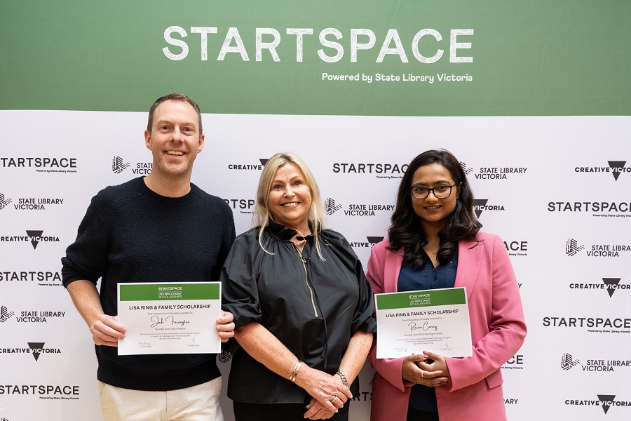 Josh Farrington, Lisa Ring and Ruwini Cooray pictured